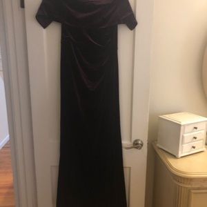 Beautiful plum gown off shoulder